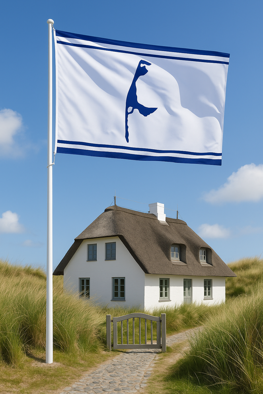 Sylt Flagge Weiß – Die Insel mit Charakter, modern in Szene gesetzt