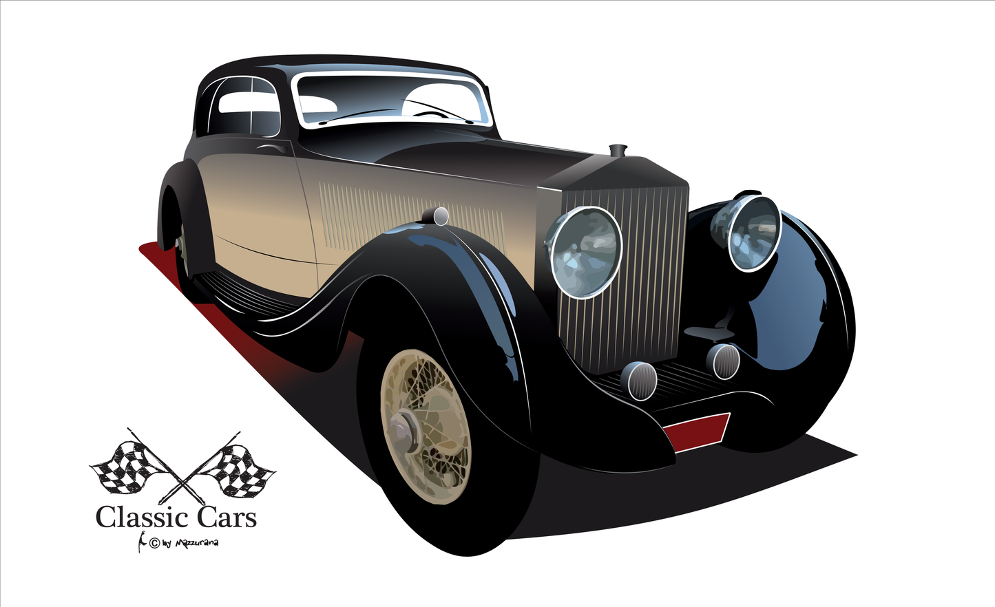 Classic Cars 119, car flag, car flag, car, car flag, car flag, classic car