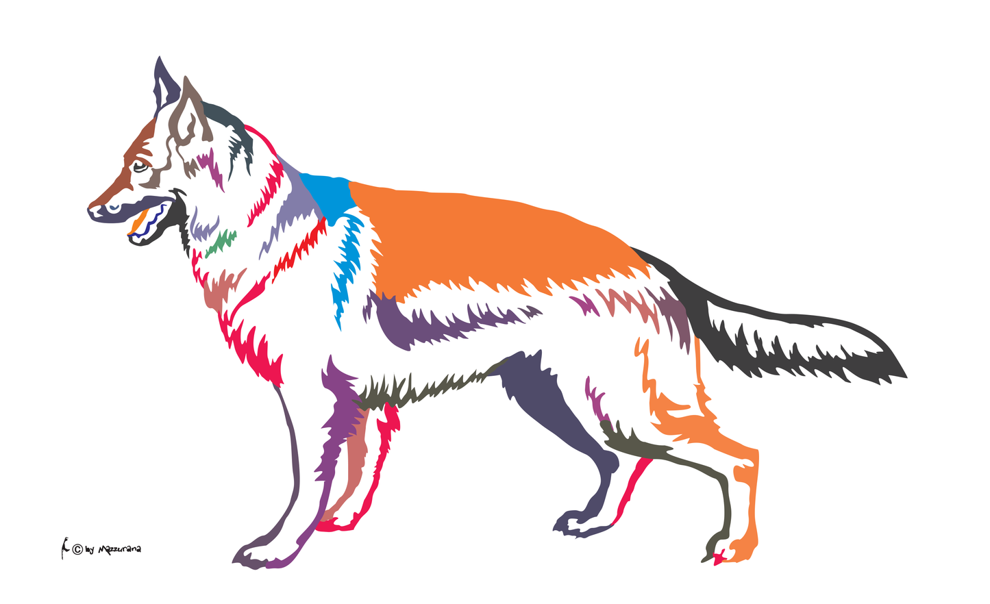 German Shepherd (pop) flag, dog flag, animal flags, sports flags, club flags, association flags