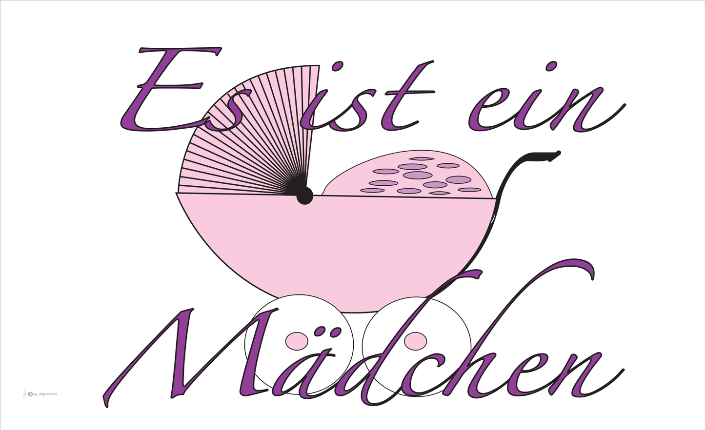 Baby-Flagge, Es ist ein Mädchen!