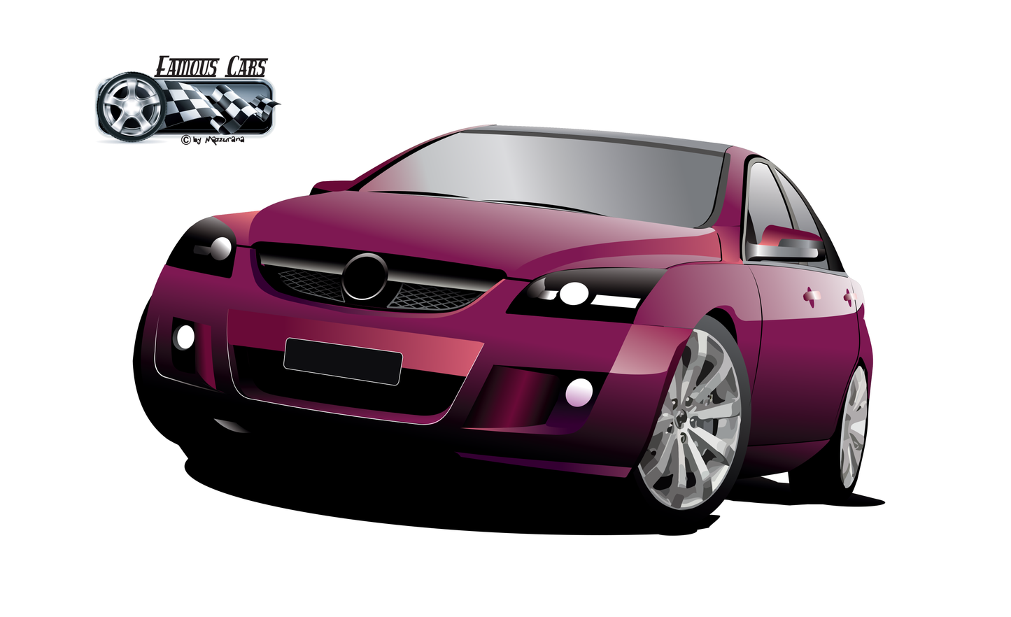 Famous Cars 130, Autoflagge, Autofahne
