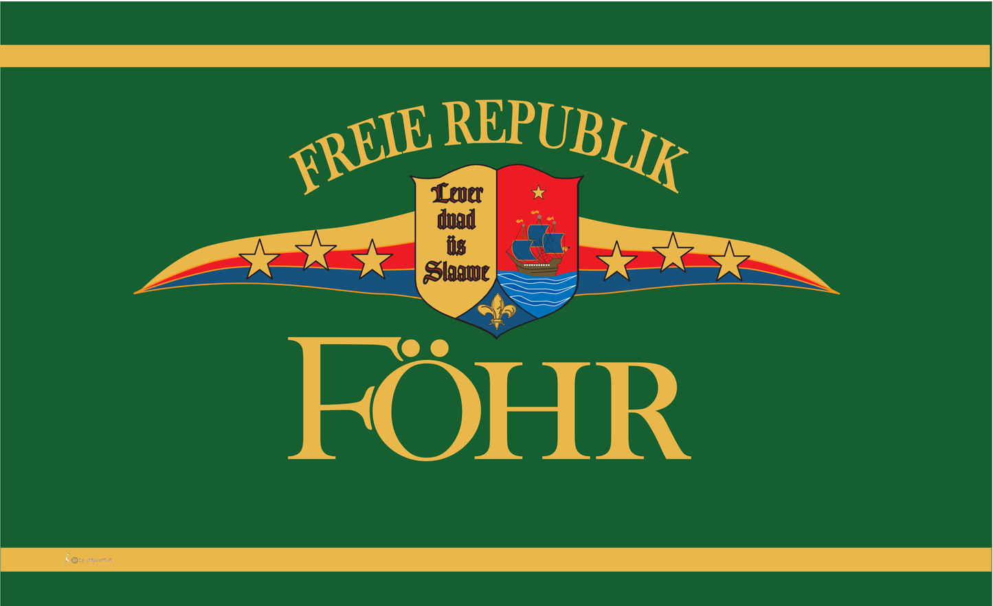 Föhrflagge, Freie Republik, Deutsche Inseln