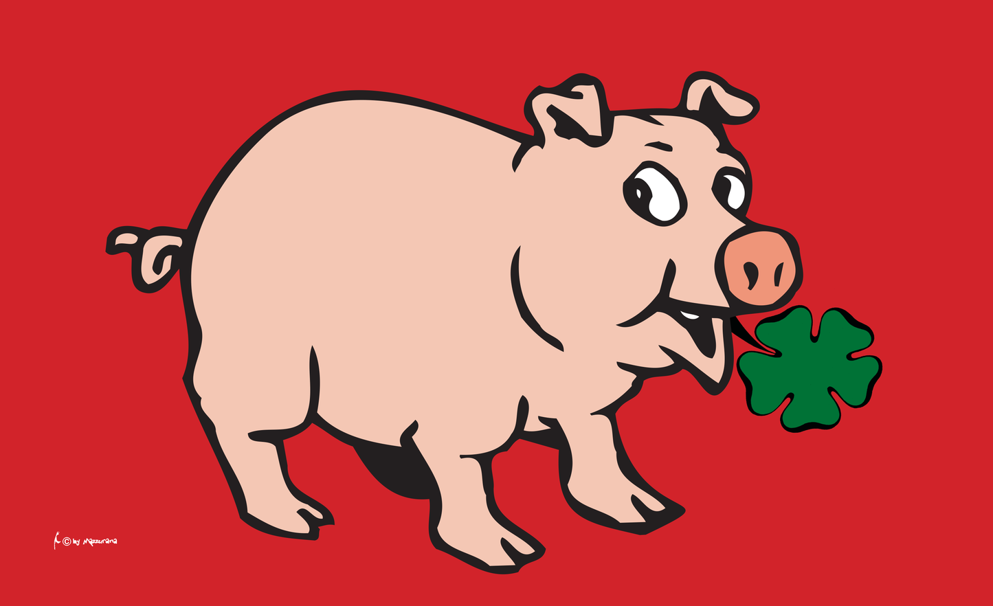 Silvesterflagge,Glückliches Neues Jahr mit Schwein