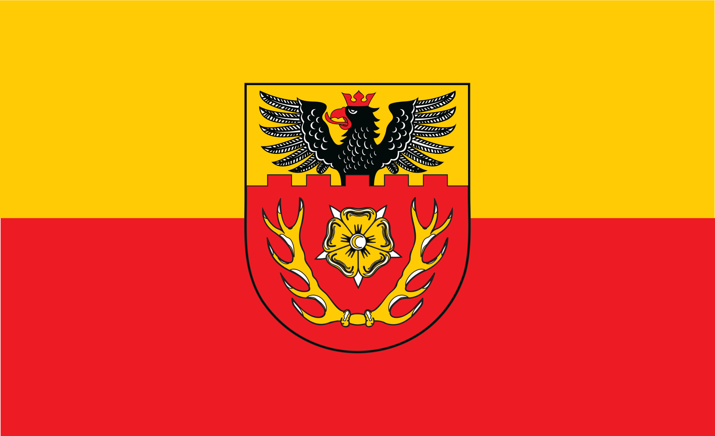 Drapeau du district de Hildesheim en Basse-Saxe