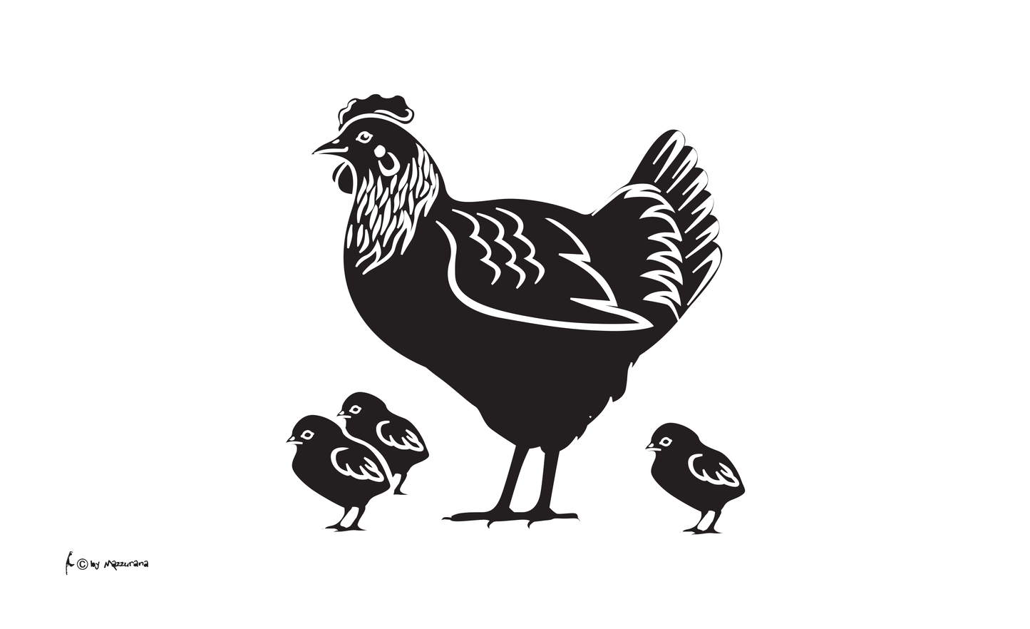 Huhn und Küken Flagge, Tierflaggen