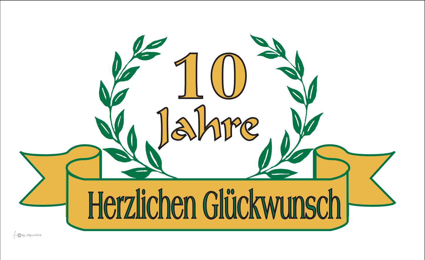 Anniversary flag, 10 years, festivities, parties, celebrations, family gatherings, party flags