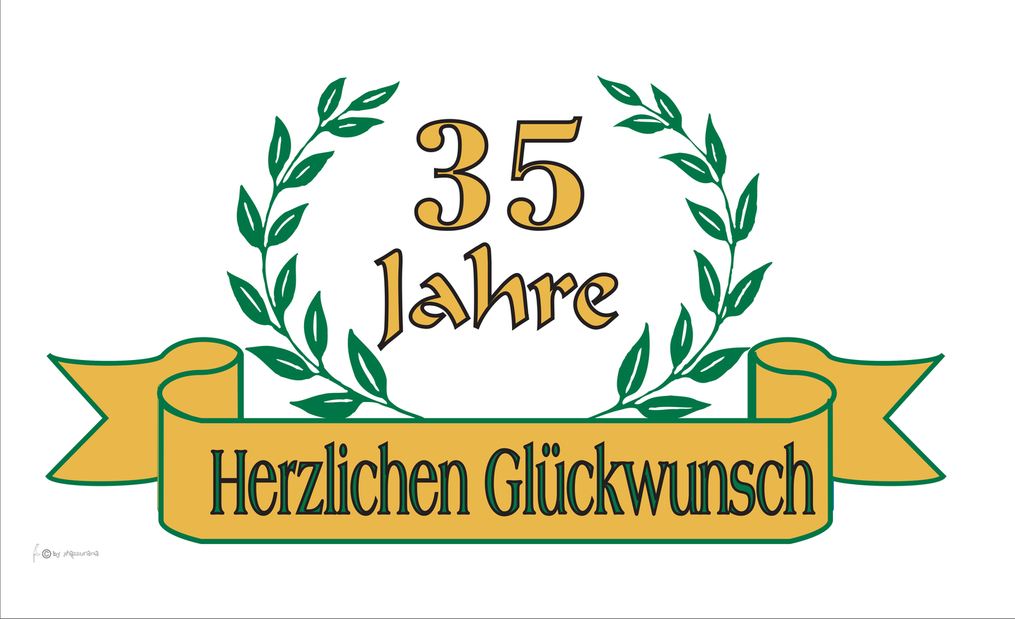 Anniversary flag, 35 years, festivities, parties, celebrations, family gatherings, party flags