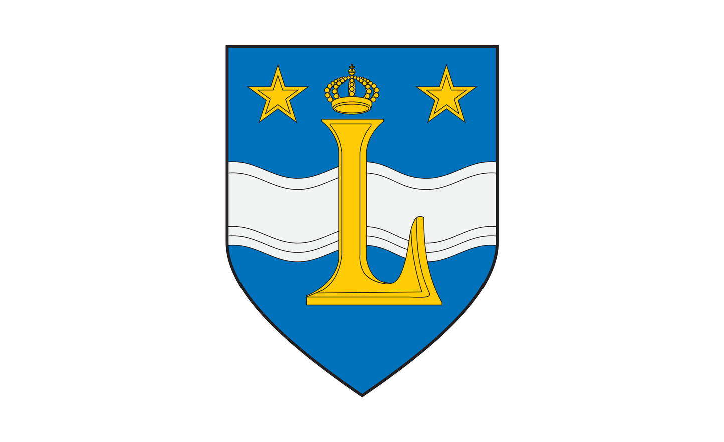 Kinshasaflagge mit Wappen, Kinshasa, Nationalfahnen