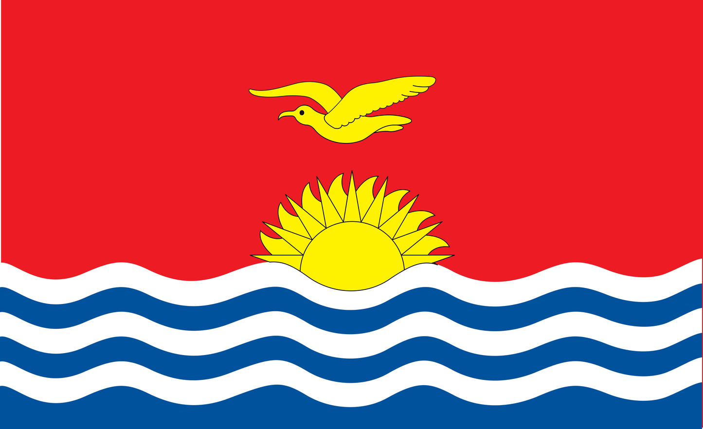 Kiribatiflagge, Insel, Kiribati, Nationalfahnen