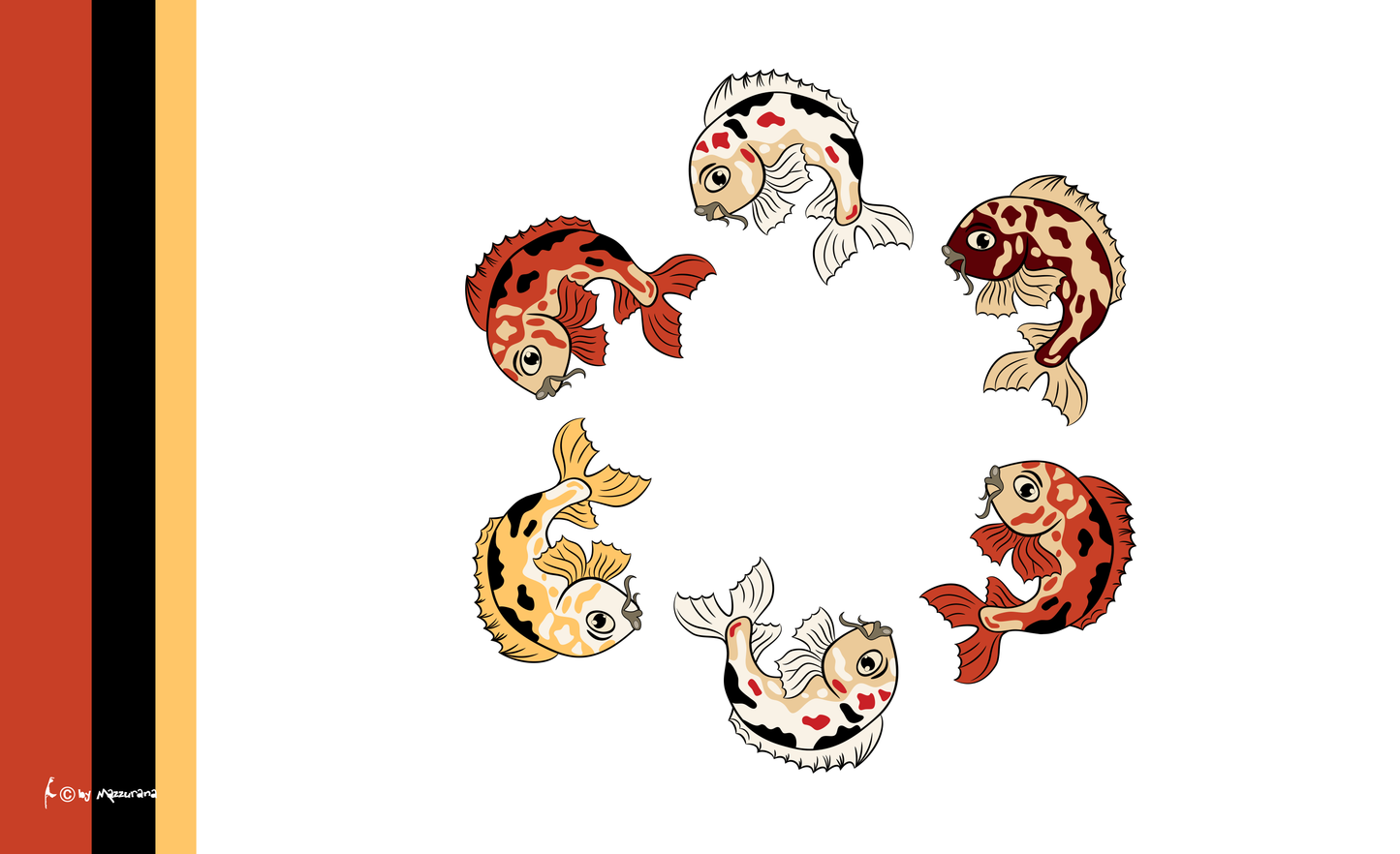 Koi Karpfen Flagge, Fischflaggen