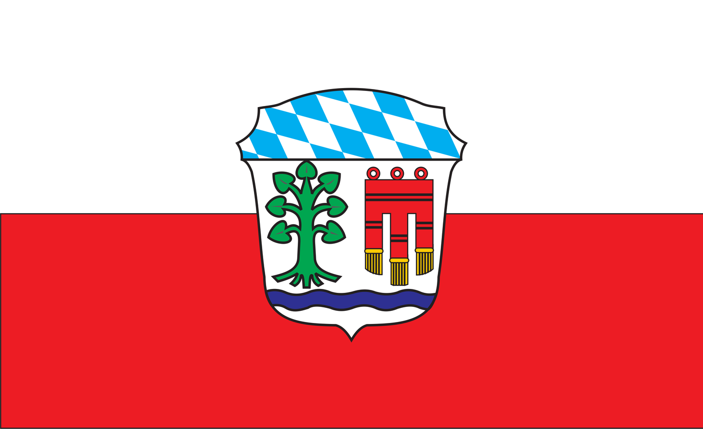 Lindau Kreis Flagge Bayern