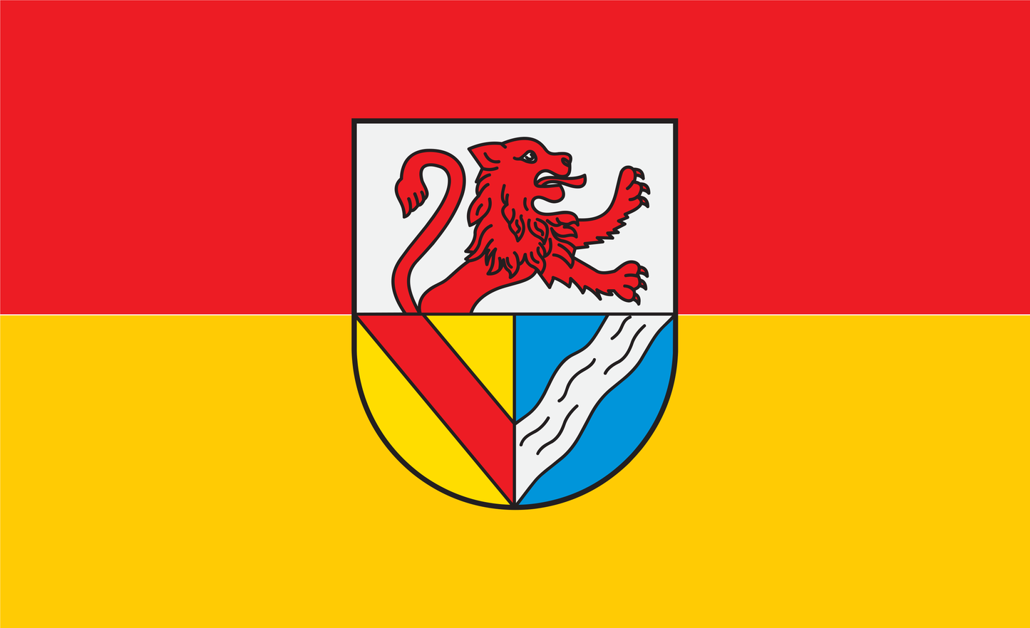 Lörrach Kreis Flagge Baden Württemberg