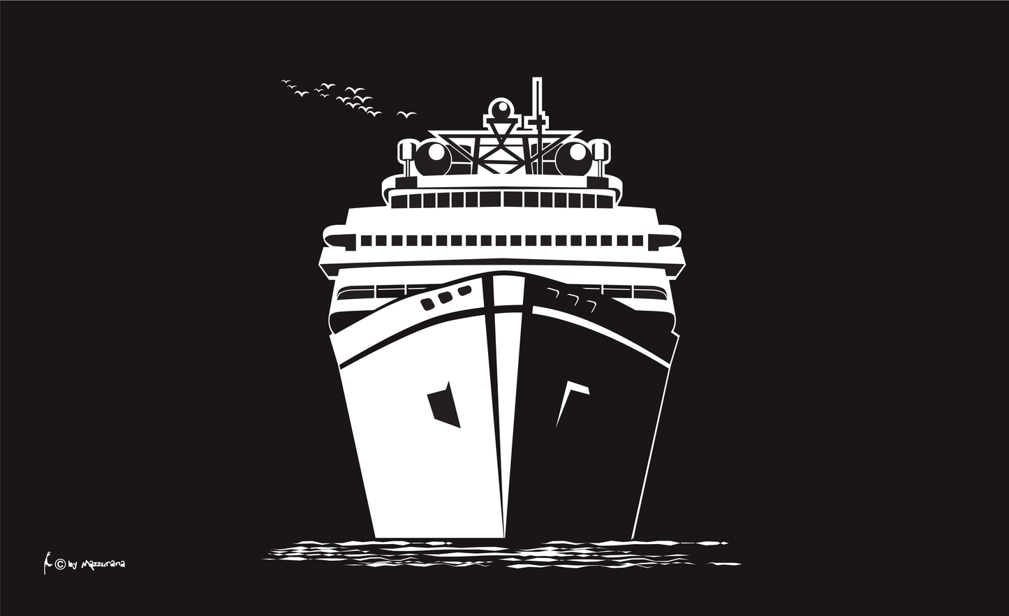 Luxus Liner Flagge, Kreuzfahrts Schiff