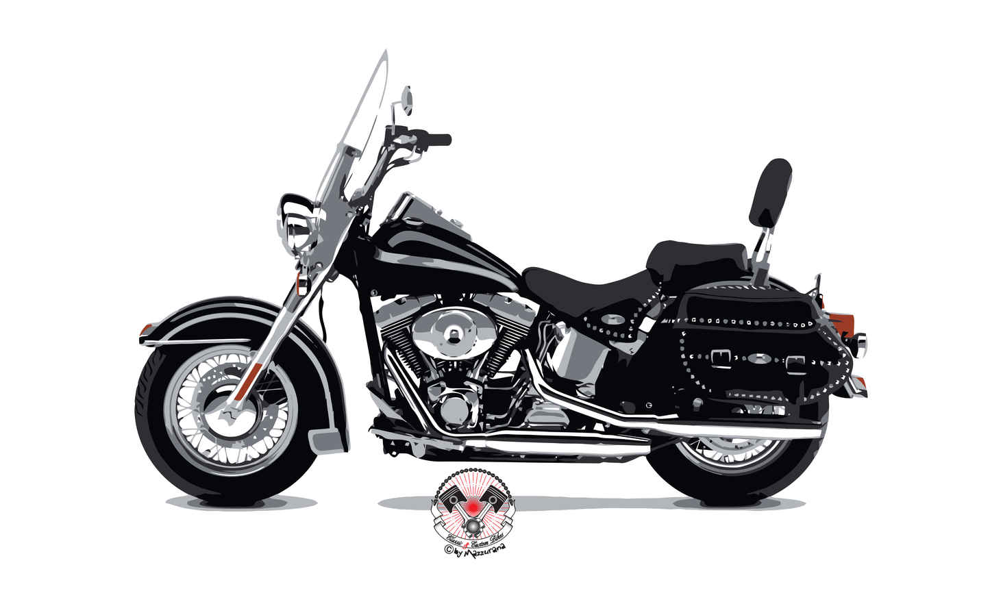 Motorradflagge 3-Classic