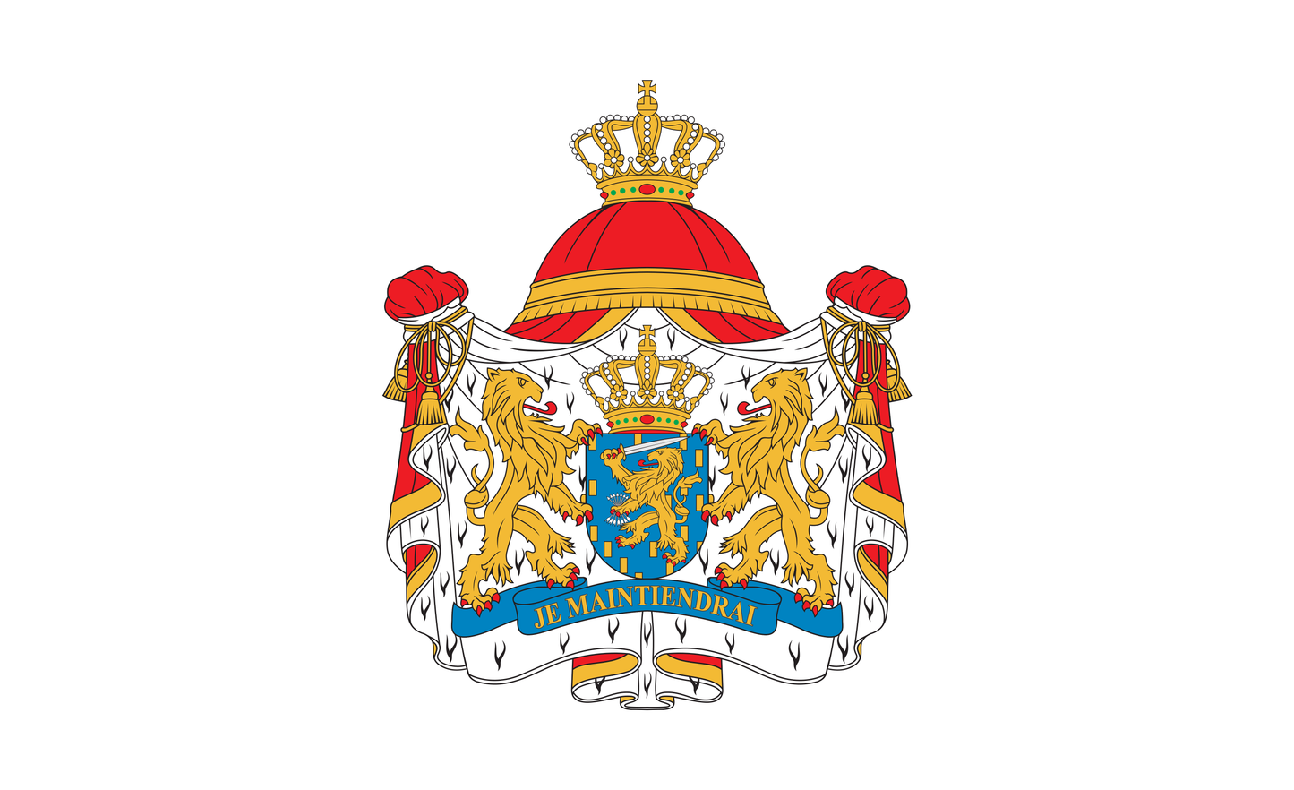 Niederlandeflagge mit Wappen, Holland, Nationalfahnen