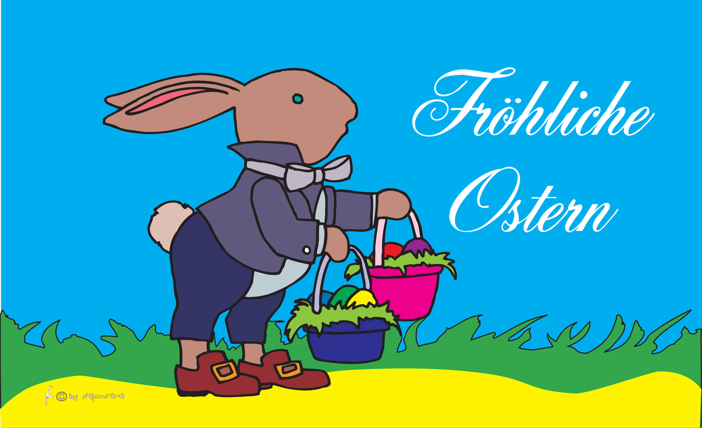 Osterfahne 11-2, Osterfanhne, Fröhliche Ostern