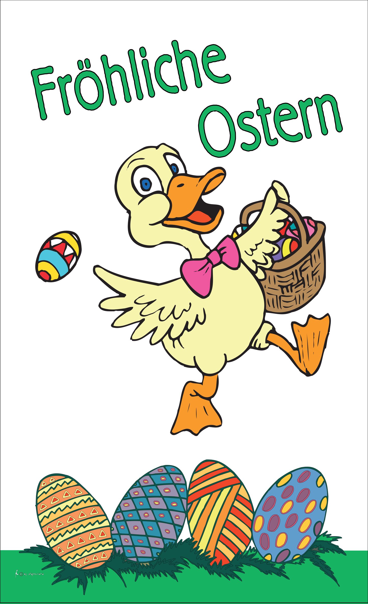Oster-Flagge,Ente, Osterflagge