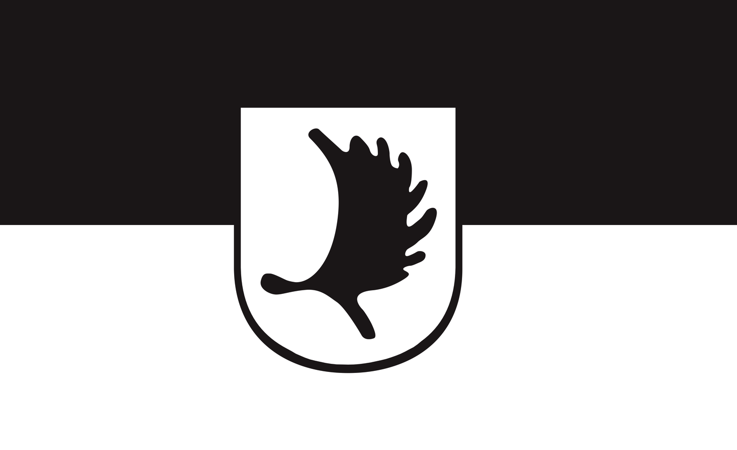 Ostpreußenflagge mit Wappen, ehem. Deutschland