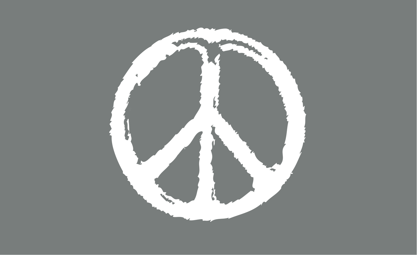 Peace Flagge - Grau, Weltfrieden, Peace Fahne, Peace