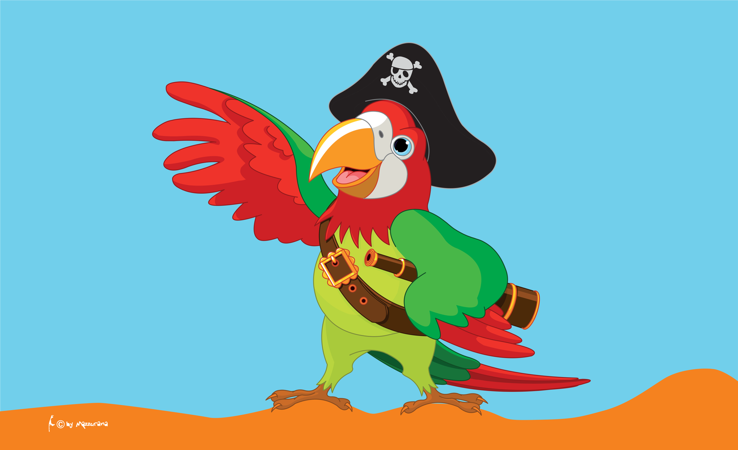 Piratenpapagei Flagge