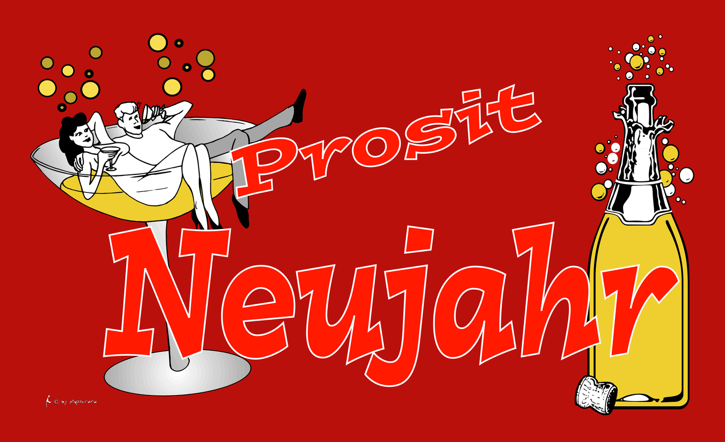 Silvesterflagge,Prosit Neujahr