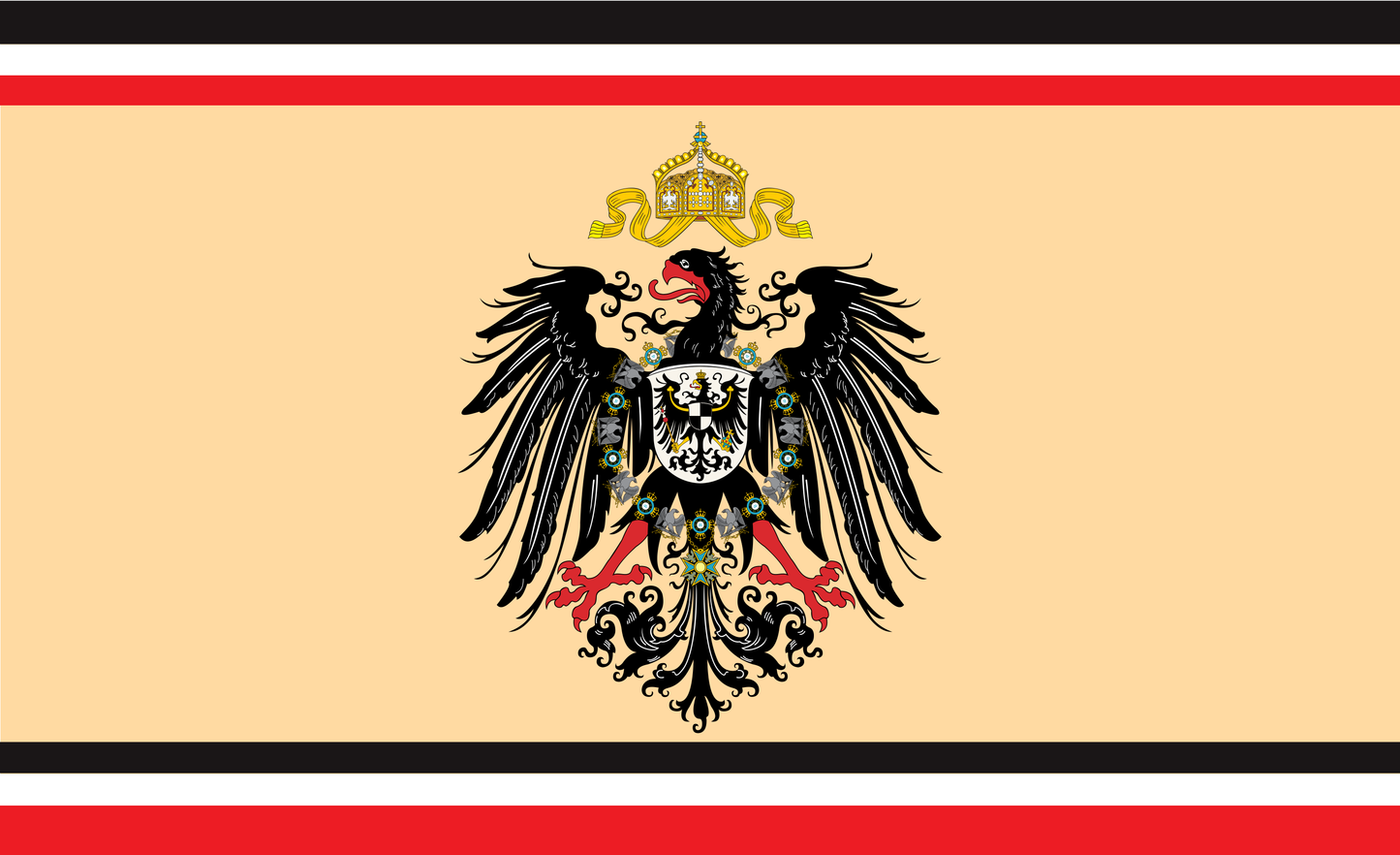 Reichsadlerflagge, Kayser-1889 W, Deutschland