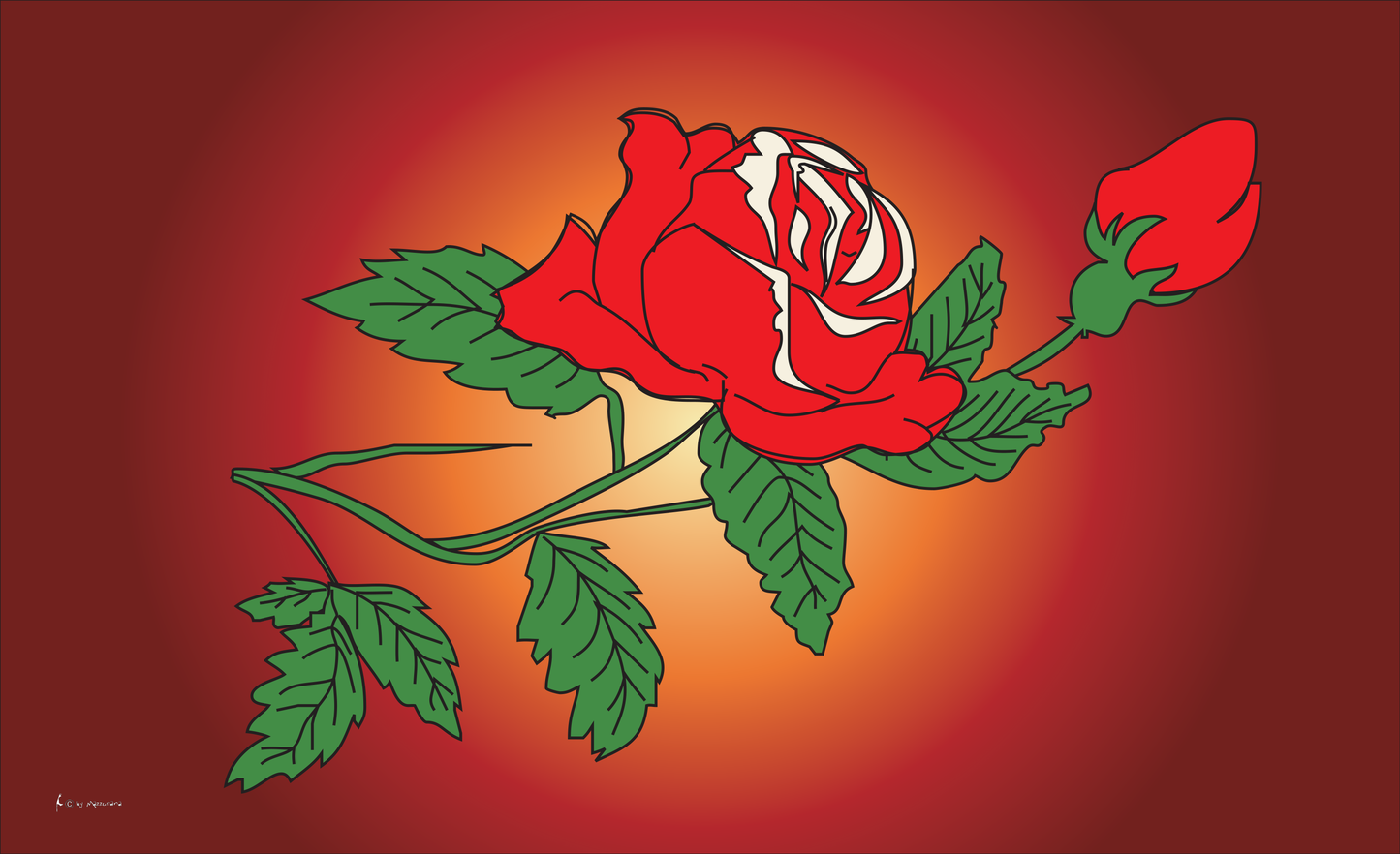 Rosen-Flagge,3, Blumenfahne, Floristenfahnen, Gärtnerflaggen, Gärtnerfahnen