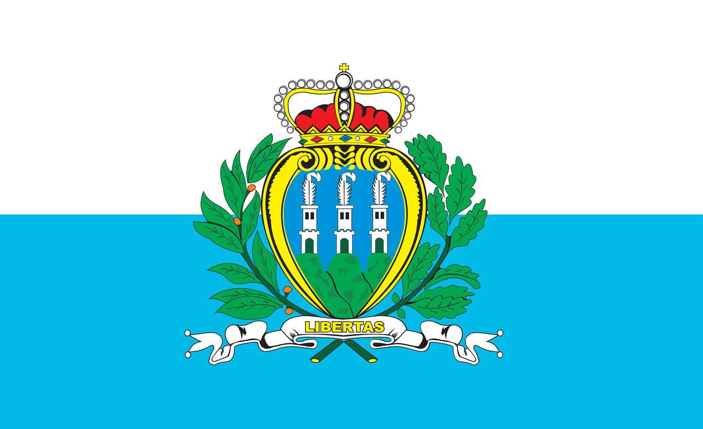 Sanmarinoflagge, Italien, Sanmarino, Nationalfahnen