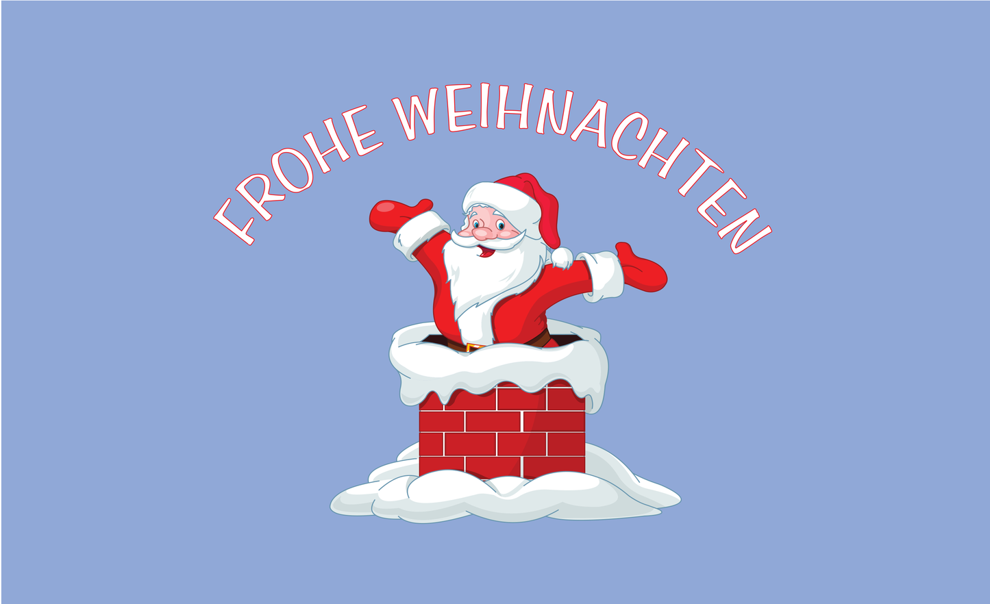 Santa auf dem Dach, Weihnachten, Christmas, Weihnachtsfahne, Weihnachtsflagge