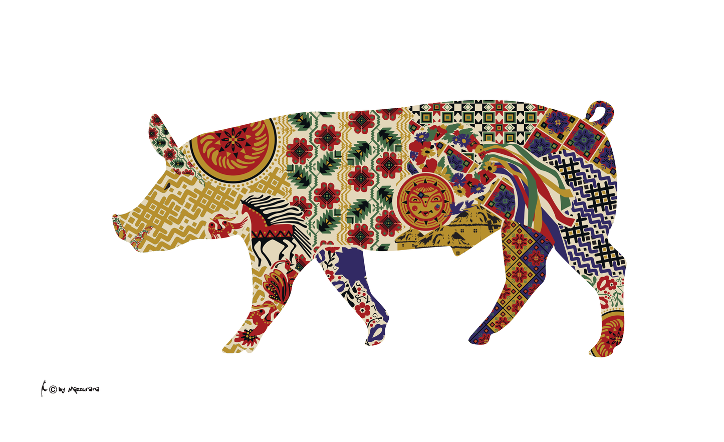 Pig Art Flag, Animal Flags