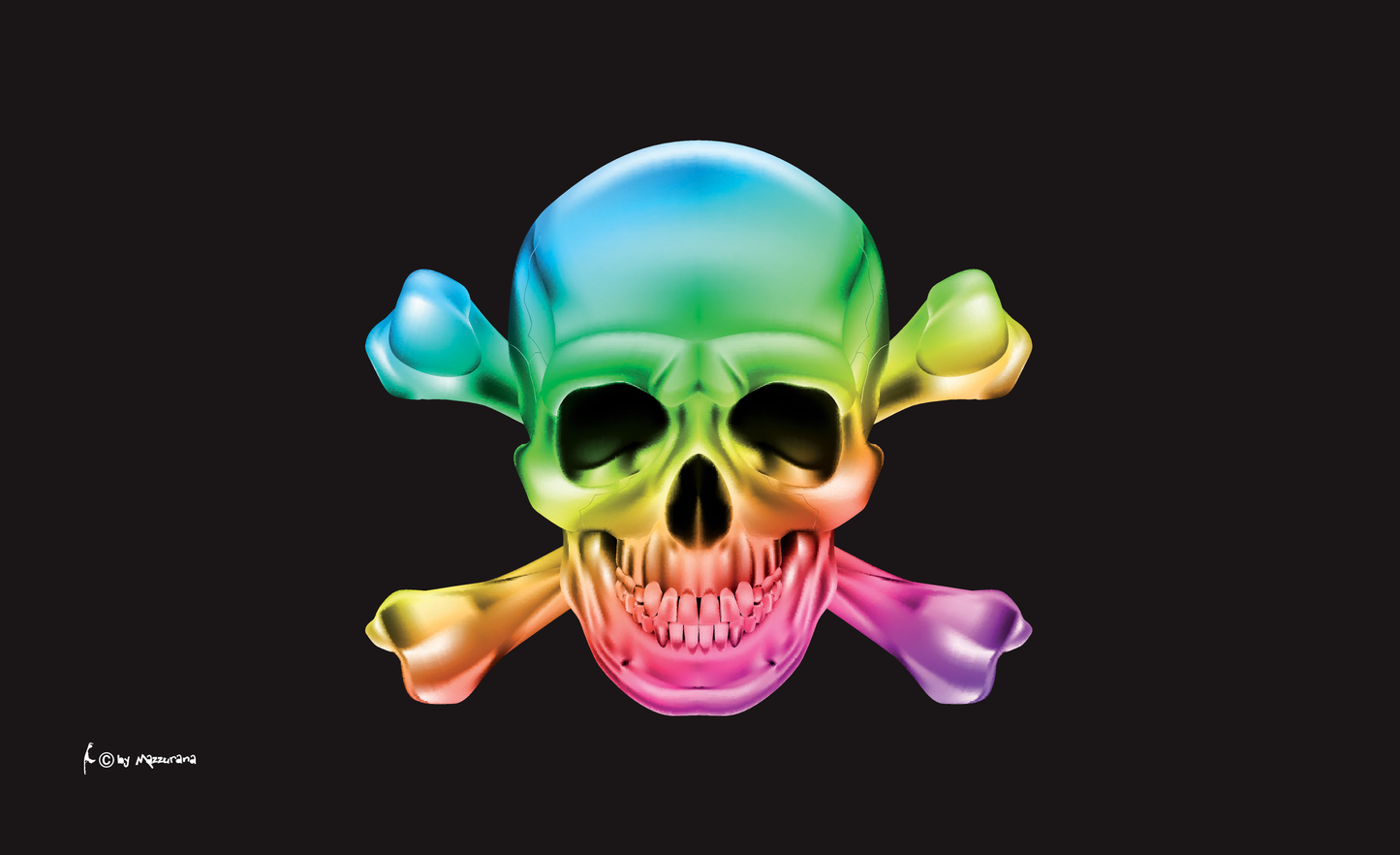Skull Poppig Flagge