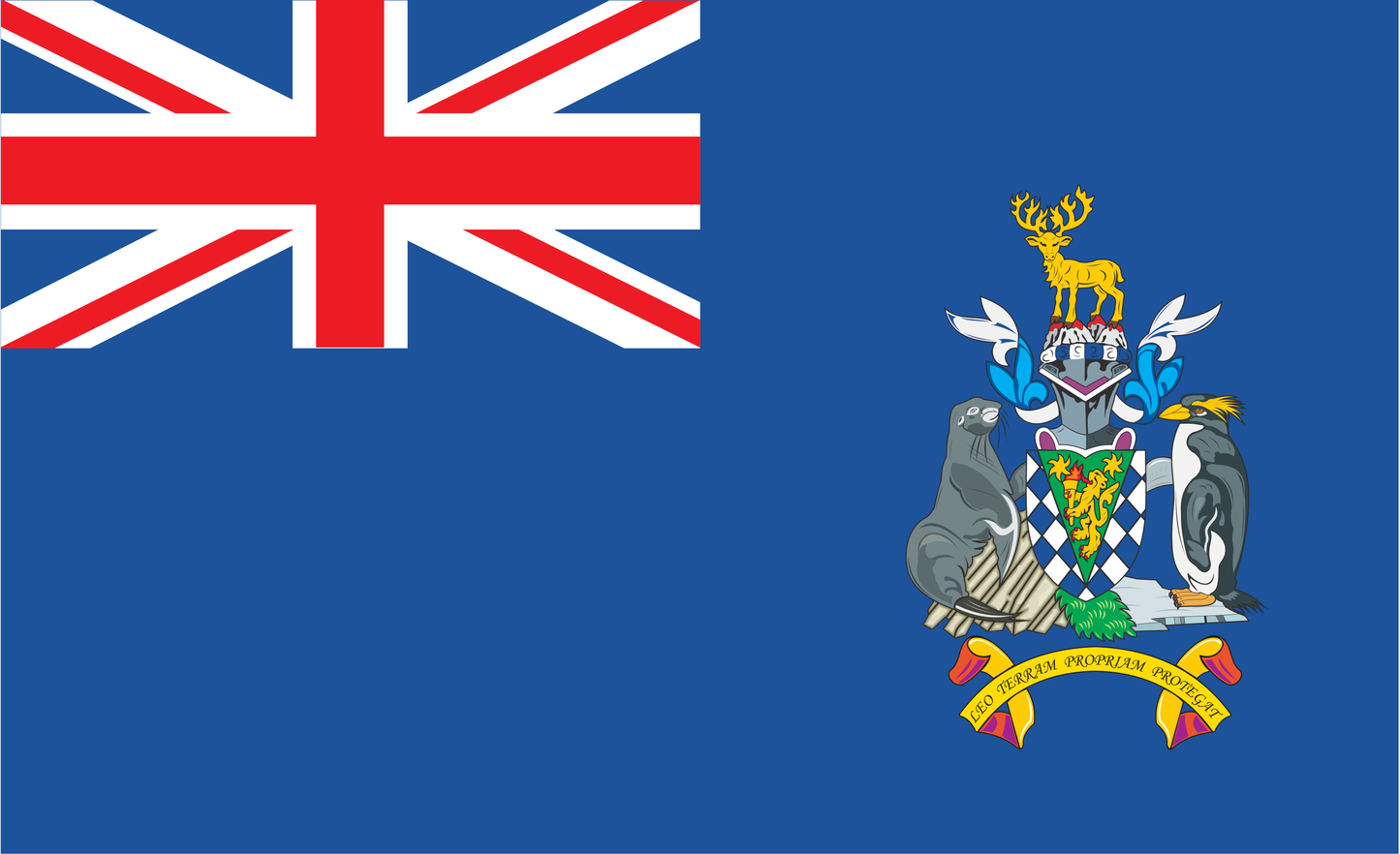 Southgeorgiaflagge, Insel, GB, Großitanien, Nationalfahnen