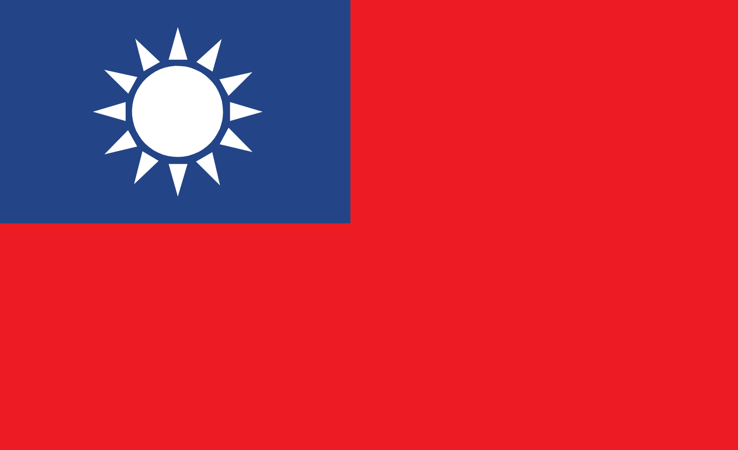 Taiwanflagge, Nationalfahnen