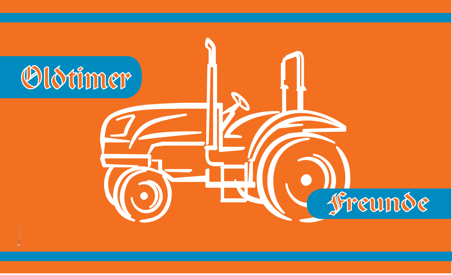 Trecker Oldtimer Treckerflagge