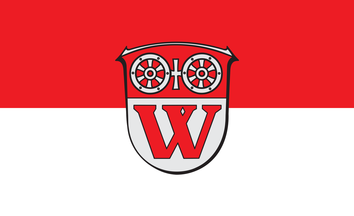 Walluf Flagge, Hessen