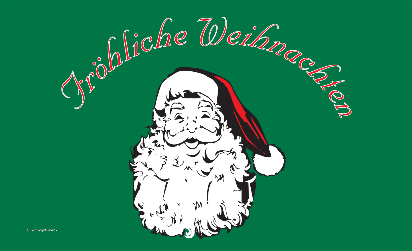 Weihnachten grün Q, Weihnachtsflagge