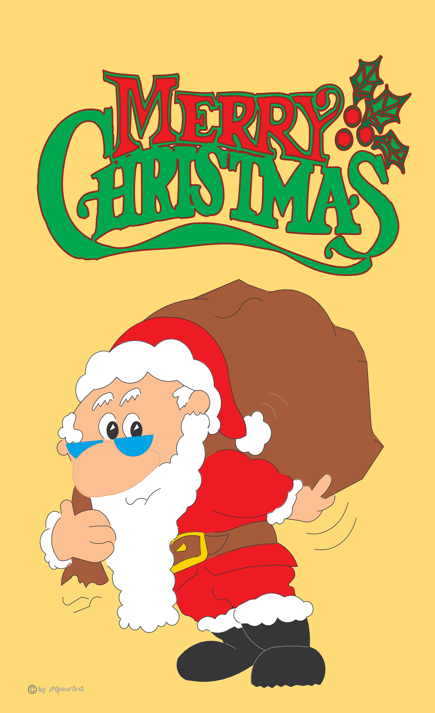 Christmas flag, Mary Christmas