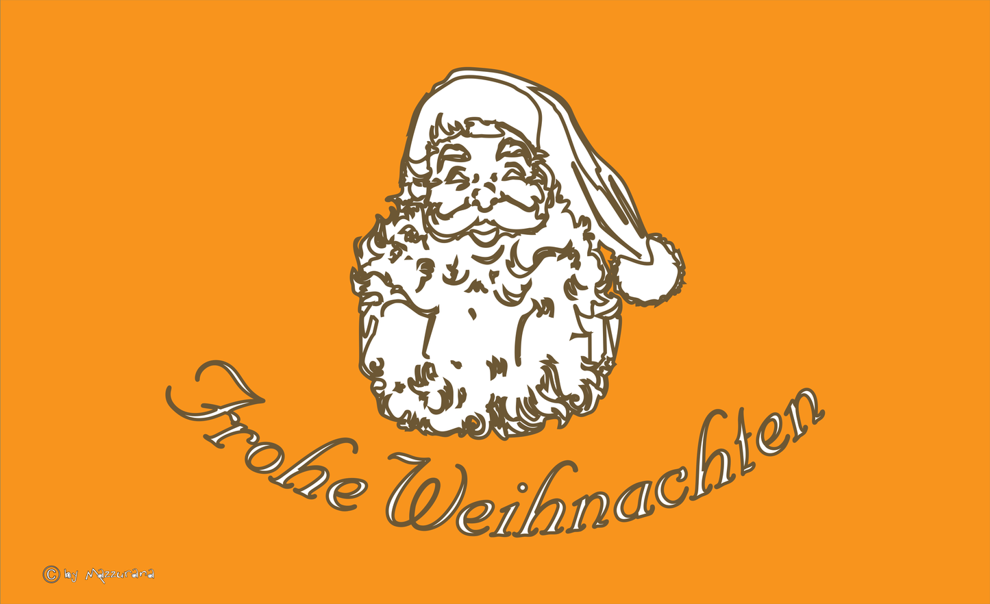 Weihnachtsflagge,Weihnachtsmann, orange