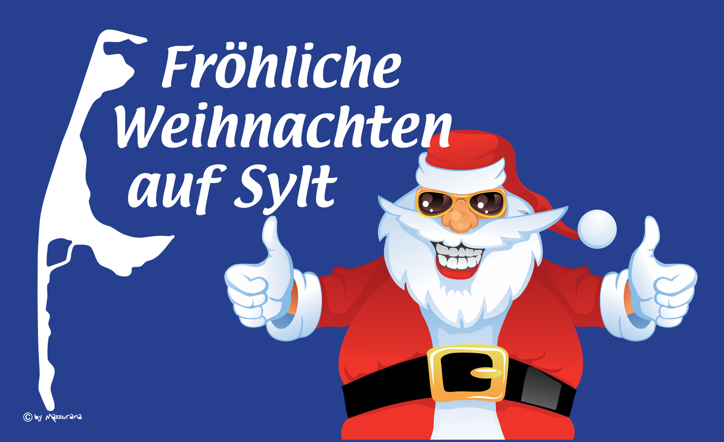 Weihnachten Sylt Quer, Weihnachtsflagge, Sylt