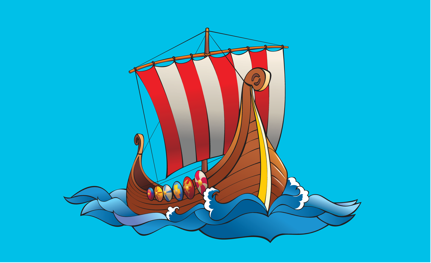 Wikinger Schiff Flagge 18