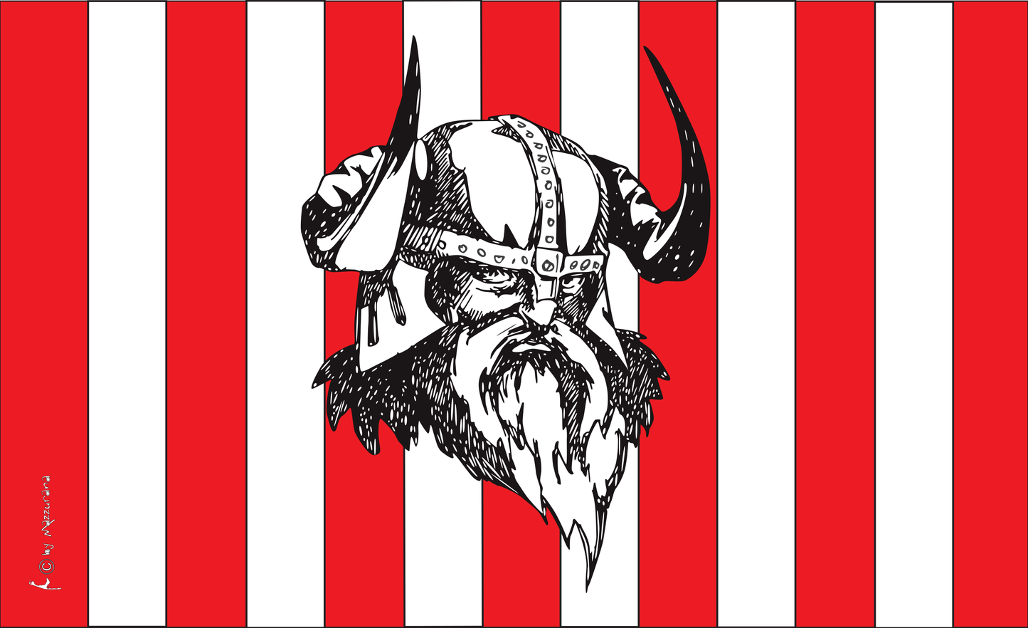 Wikinger Kopf Flagge 1