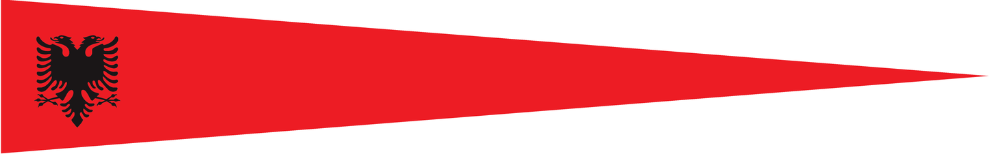 Albanien Wimpel – Nationalflaggen-Wimpel in Rot und Schwarz