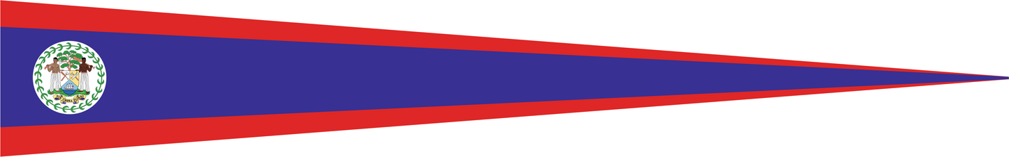 Belize Wimpel – Nationalflaggen-Wimpel in Blau, Rot und Weiß