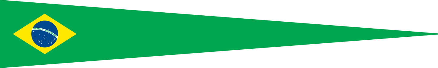 Brasilien Wimpel – Nationalflaggen-Wimpel in Grün, Gelb, Blau und Weiß