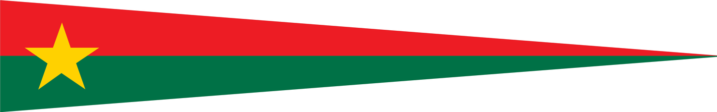 Burkina Faso Wimpel – Nationalflaggen-Wimpel in Rot, Grün und Gelb