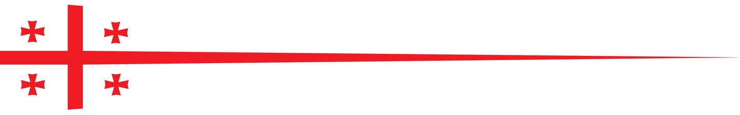 Georgien Wimpel – Nationalflaggen-Wimpel in Weiß und Rot