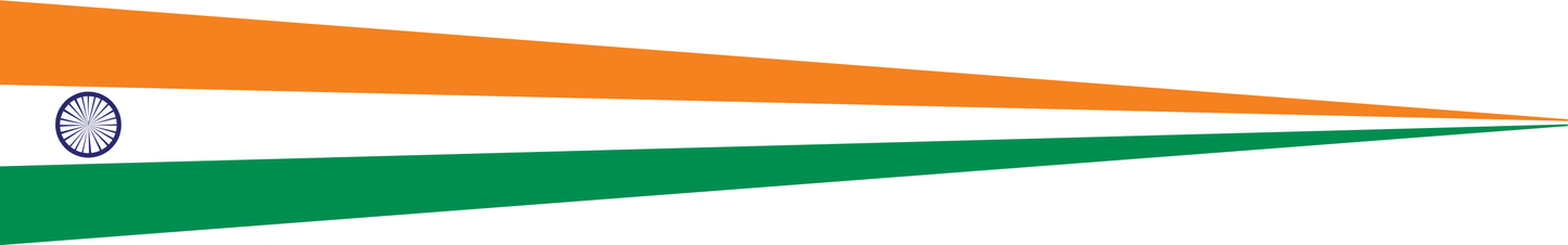 Indien Wimpel – Länderwimpel in Safran, Weiß und Grün