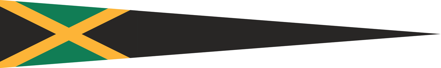 Jamaika Wimpel – Nationalflaggen-Wimpel in Schwarz, Grün und Gelb
