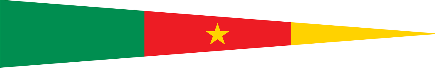 Kamerun Wimpel – Länderwimpel in Grün, Rot und Gelb