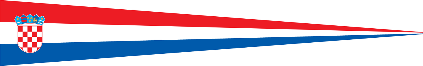 Kroatien Wimpel – Flaggenwimpel in Rot, Weiß und Blau